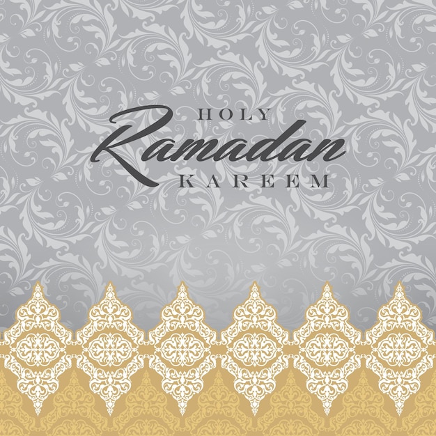 Ramadan Kareem Greeting Background Islamic with Arabic Pattern