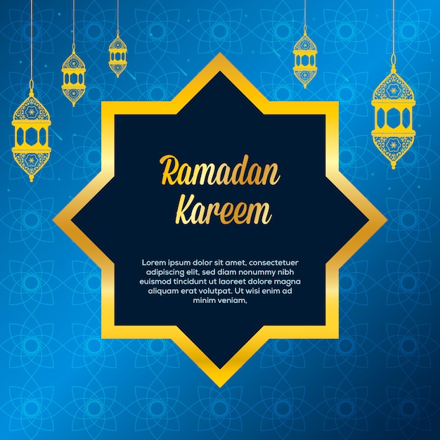 Ramadan kareem greeting background islamic