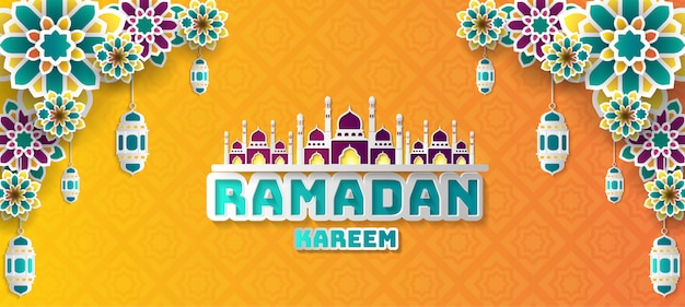 Ramadan kareem greeting background