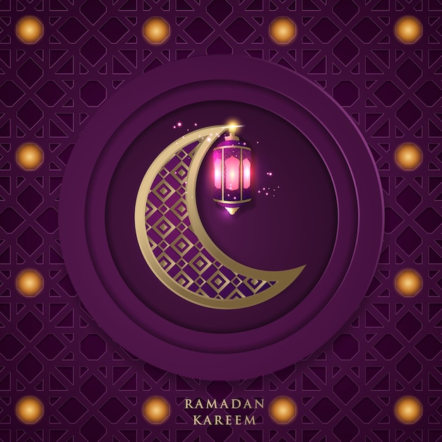 Vector ramadan kareem greeting banner background islamic