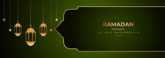 Ramadan kareem banner di saluto sfondo islamico