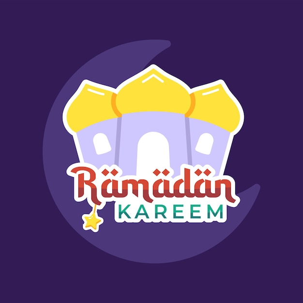 Ramadan kareem greeting banner template