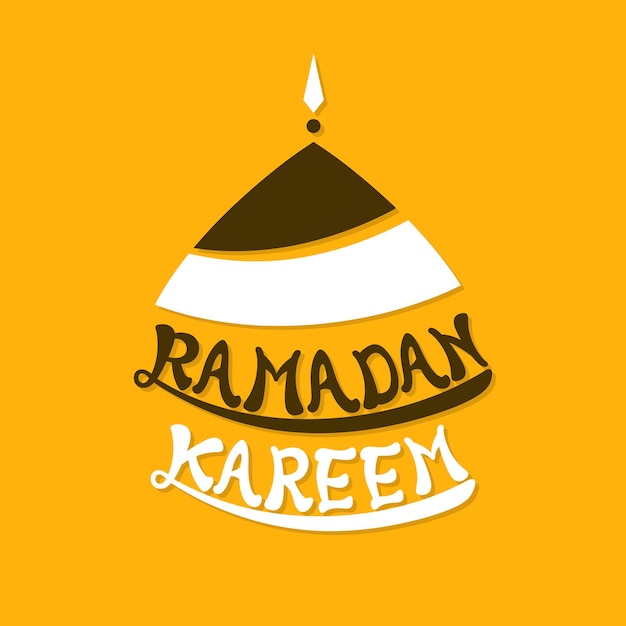 Ramadan Kareem greeting card for the celebration of Muslim community festival