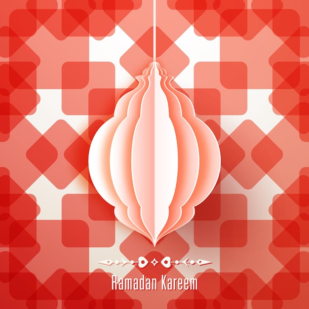 Ramadan kareem greeting card for the celebration of muslim community festival