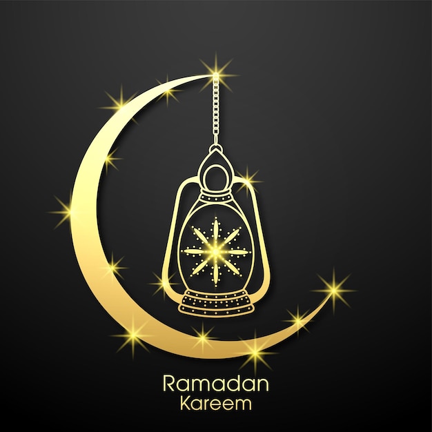 Vector ramadan kareem greeting card for the celebration of muslim community festival