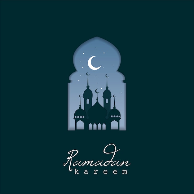 Рамадан карим дизайн поздравительной открытки