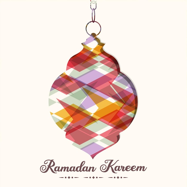 이슬람 공동체 축제를 축하하기 위한 라마단 카림 인사말 카드
