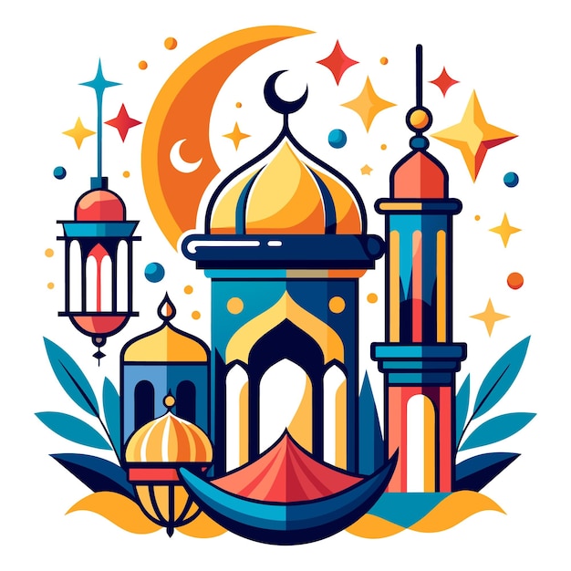 Vector ramadan kareem greeting card poster template vector illustrations