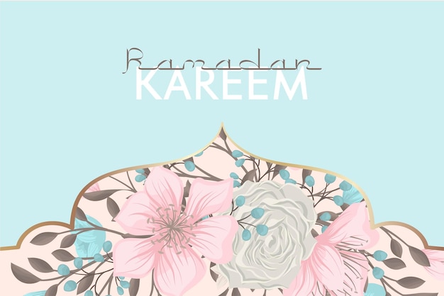 Vector ramadan kareem greeting card template