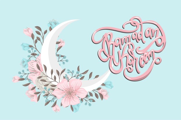 Vector ramadan kareem greeting card template