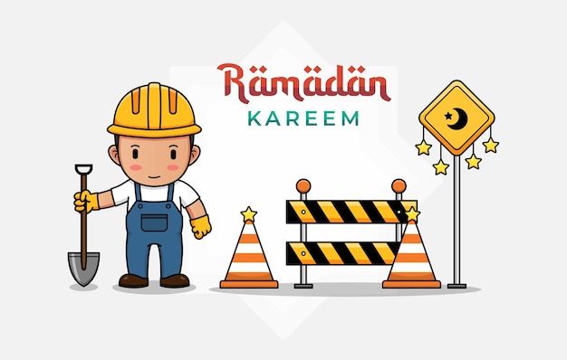 Ramadan kareem greeting card template