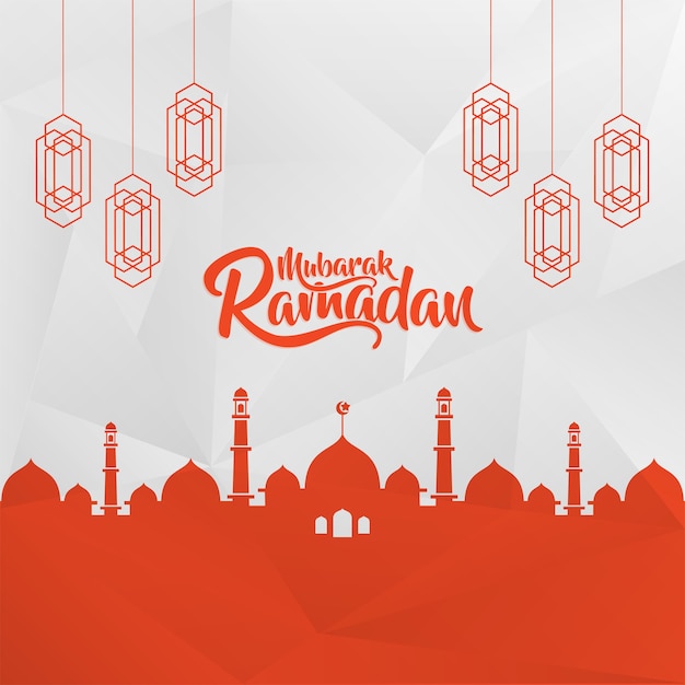 Ramadan kareem greeting card template