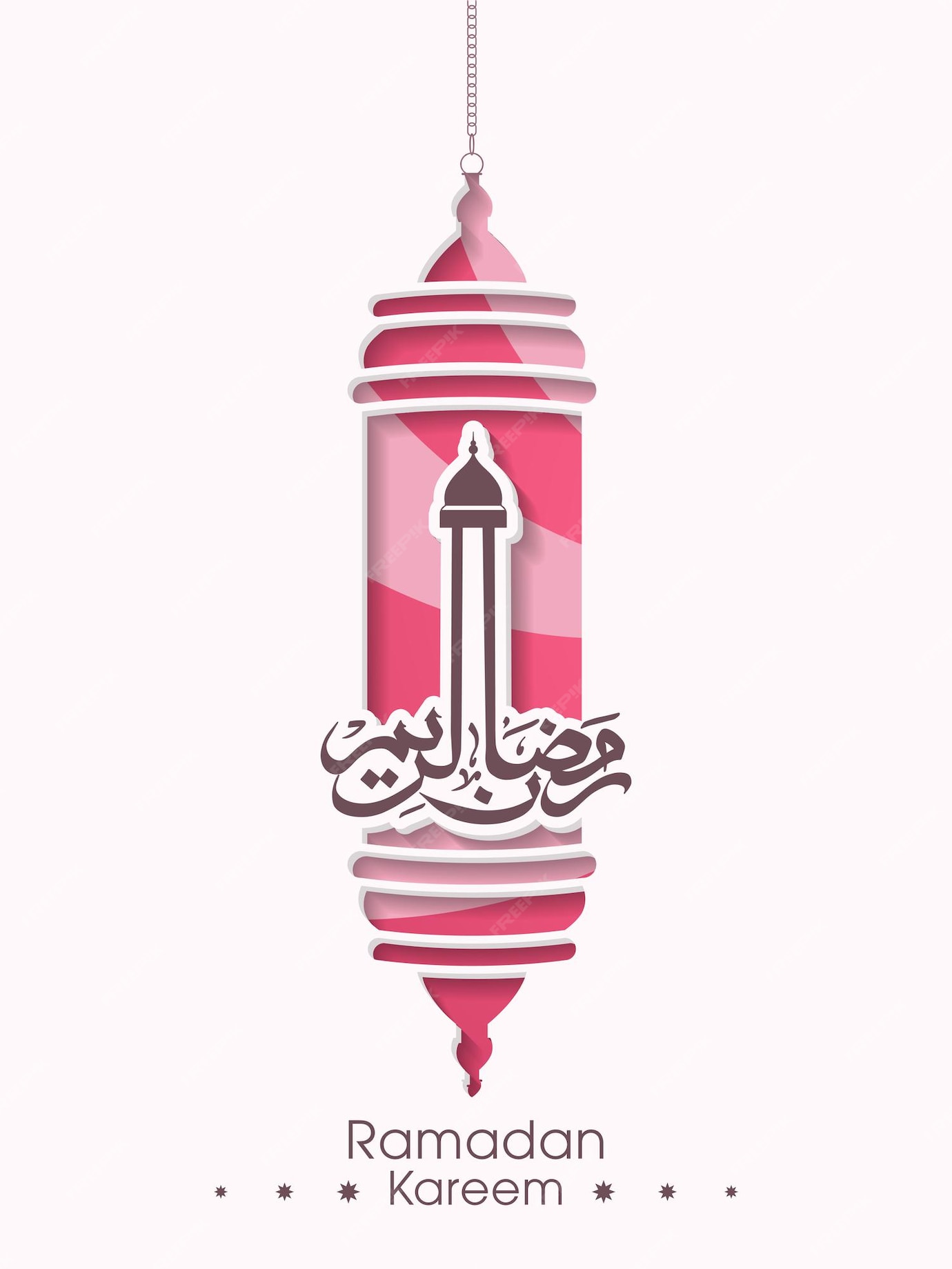 Premium vector ramadan kareem greeting card with arabic calligraphy