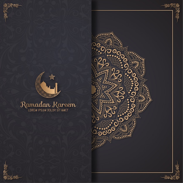 Vector ramadan kareem greeting card