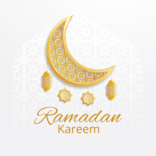 Vettore cartolina d'auguri di ramadan kareem