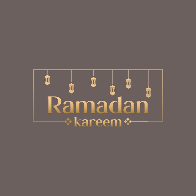 Vector ramadan kareem greeting design islamic logo ramadan greeting card