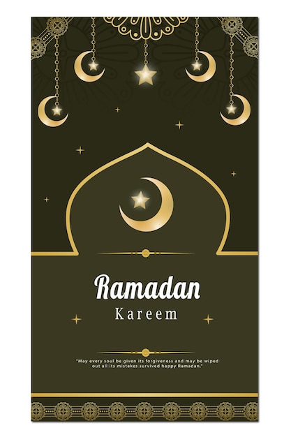 Vector ramadan kareem greeting template