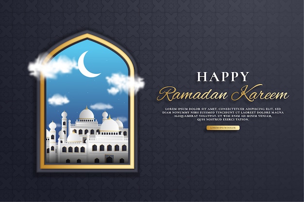 Vector ramadan kareem greeting