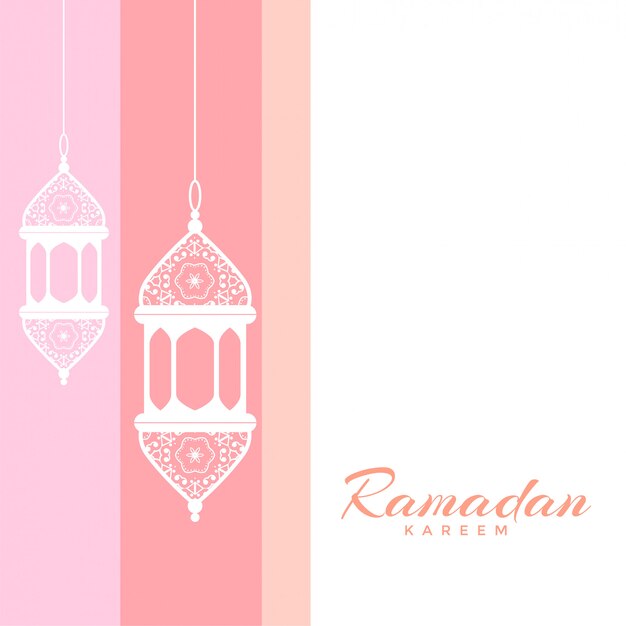 ramadan kareem groet met decoratieve lampen