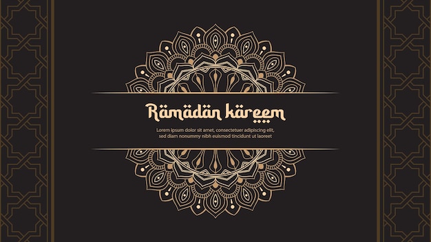 Ramadan Kareem groeten kaart achtergrond.