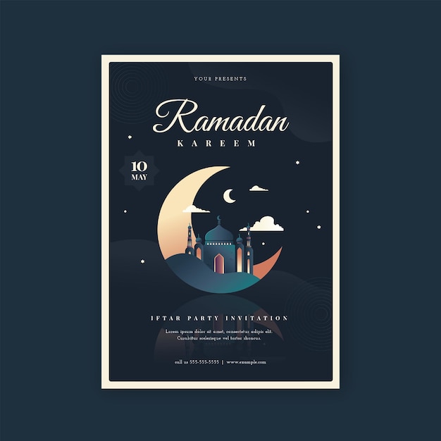 Vector ramadan kareem iftar-feestfolder