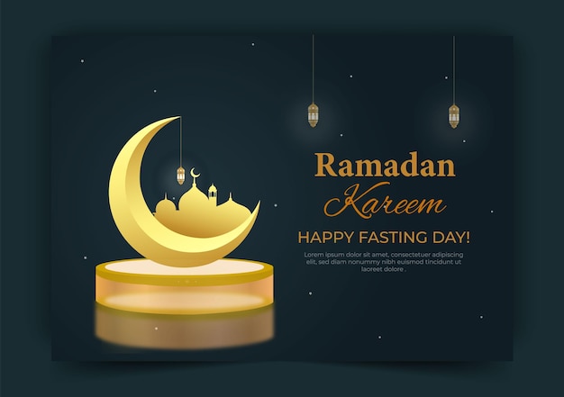 Ramadan kareem illustratie in papierstijl