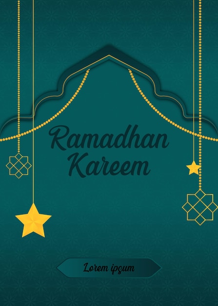 Ramadan kareem illustratie sjabloon