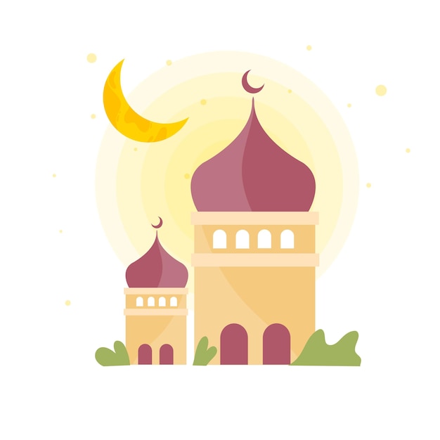 イスラムの新年のイベントのためのラマダンカリームイラストベクトルデザイン