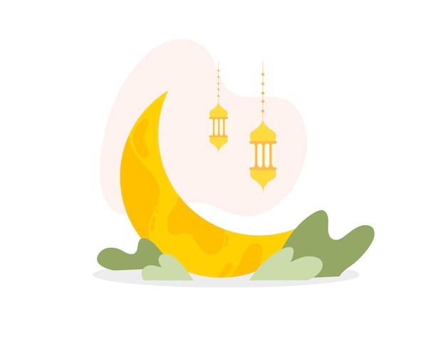 Ramadan kareem illustration vector design for islamic new year event