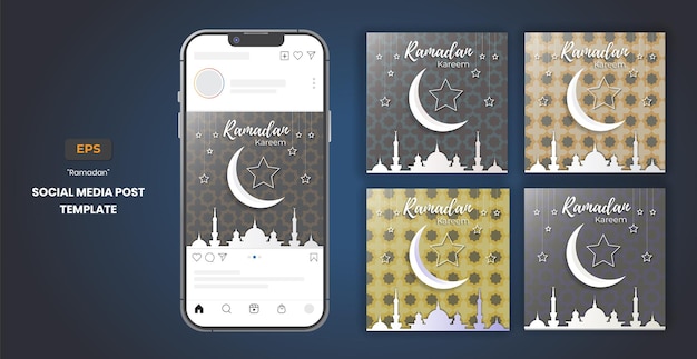 Ramadan kareem instagram post collection