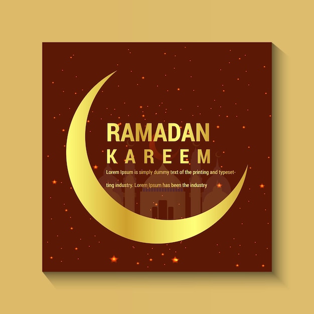 Ramadan kareem instagram post sjabloonontwerp