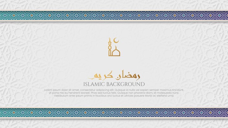Ramadan Kareem Islamic Arabic Luxury Elegant Background Template Design with Arabic Style Pattern