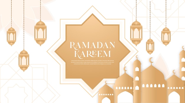 Vettore ramadan kareem design di sfondo islamico illustrazione vettoriale modello di invito per le festività islamiche