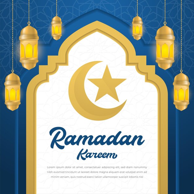 Ramadan kareem islamic background design with arabic style and arabian pattern, eid mubarak