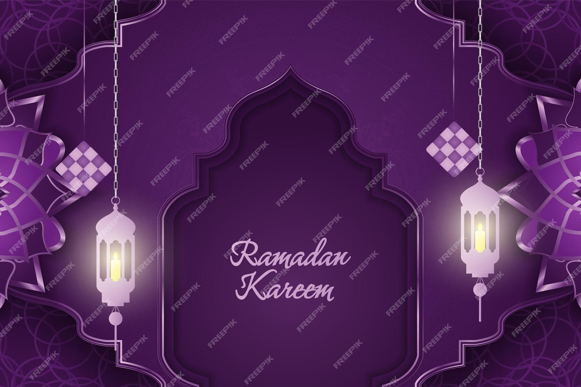 Premium Vector | Ramadan kareem islamic background with line ...