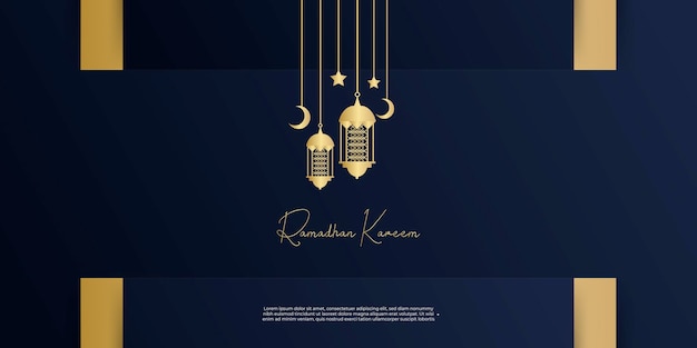 Vector ramadan kareem islamic   banner   illustration.