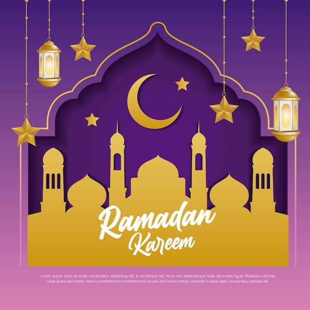 Ramadan Kareem islamic banner template