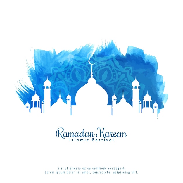 Ramadan kareem islamic cultural celebration background design vector