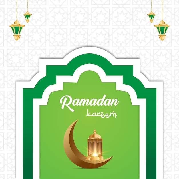 Ramadan Kareem Islamic Festival Community Prayers Background Template