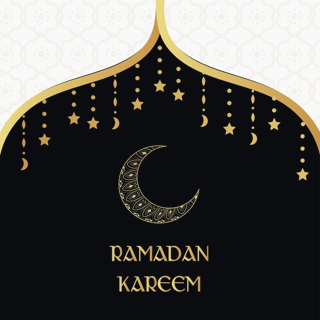 Vettore modello di preghiere della comunità del festival islamico di ramadan kareem per lo sfondo del poster della carta banner della storia