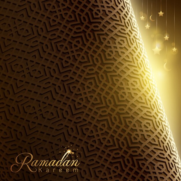 Ramadan kareem islamic greeting arabic geometric background design