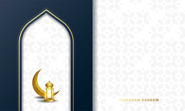 Ramadan kareem islamic greeting card background   illustration