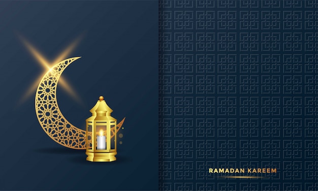 Ramadan kareem islamic greeting card background   illustration