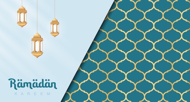 Ramadan kareem islamic greeting card background Ramadan islamic holiday invitation Vector illustration
