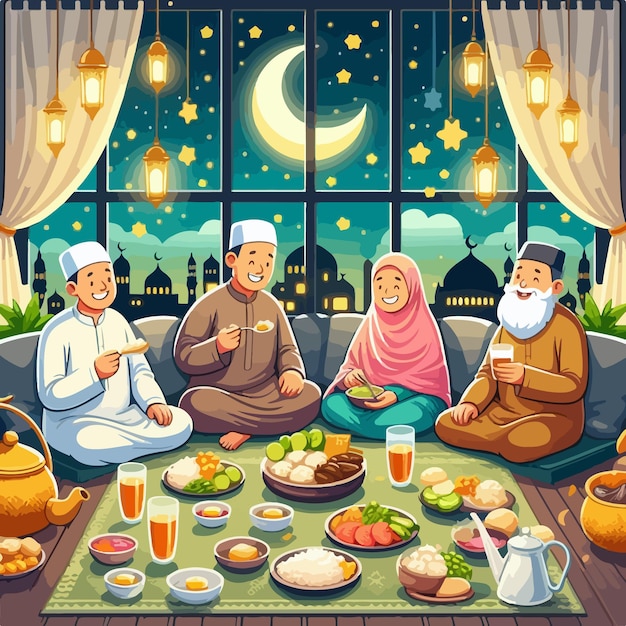 Ramadan Kareem islamic greetings background design vector illustration