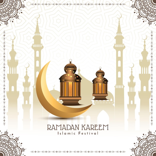 Ramadan kareem islamico mese santo celebrazione sfondo design