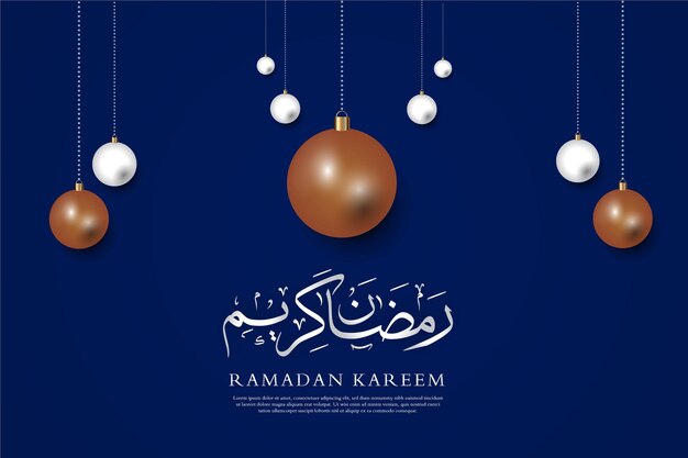 Ramadan kareem islamic ornamental background with arabic style