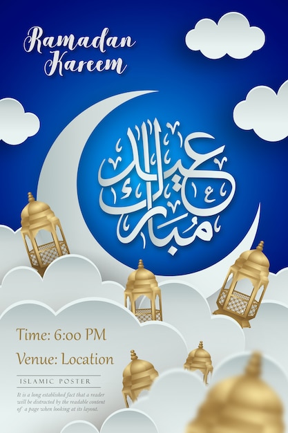 Ramadan kareem islamic poster design