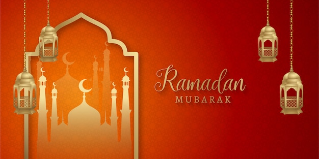 Рамадан карим исламская социальная медиа баннер дизайн фона