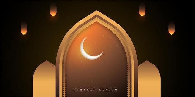 Ramadan Kareem Islamic Social Media Banner Background Design